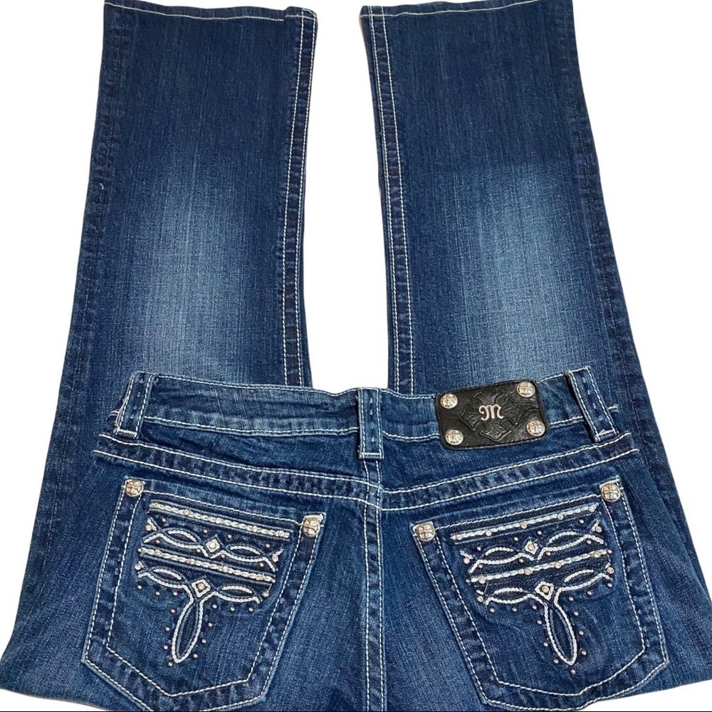 Miss Me Style JW5192B Embellished Bootcut Jeans Size 30 EUC SHORTENED READ MEAS.